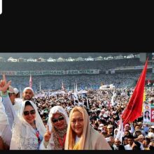 Massa Kampanye Akbar Prabowo sambut Istimewa Kehadiran Mbak Tutut dan Titiek Soeharto
