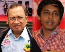 Sekjen Partai Berkarya, Priyo Budi Santoso dan Sekjen PSI Raja Juli Antoni