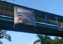 Spanduk Kiai Ma'ruf banyak dipasang di Kota Pekanbaru (foto/riki)