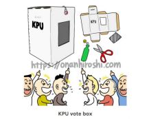  Kota Suara Pemilu Berbahan Kardus Jadi Ledekan Kartunis Jepang