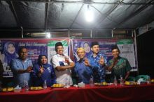 Bagus Santoso bersama Alfedri Akhiri Kampanye Dialogis di Desa Sabak Permai