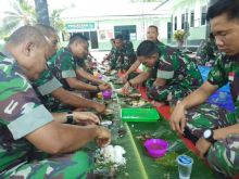 Kembul Bujono di Markas Kodim 0314/Inhil Jumat 19 April 2019. /rgo