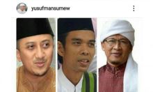 Ustaz Yusuf Mansur unggah foto dirinya UAS dan Ustaz Aa Gym beberapa waktu lalu (foto/instagram)