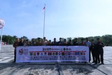 Peringatan Hari Otonomi Daerah XXIII di Kabupaten Siak yang dilaksanakan di halaman Kantor Bupati Siak /lin