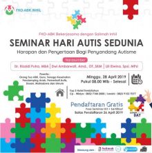 Peringatan Hari Kesadaran Autisme Sedunia di Tembilahan dengan menggelarsiminar/rgo