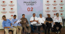 Tim BPN memberikan keterangan terkait Situng KPU. Foto: int 