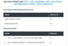 Kesalahan input yang dilakukan oleh KPU di Bengkulu