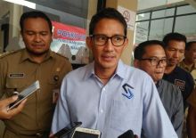 Sandiaga Uno memilih berprasangka baik menanggapi pertemuan AHY dan Jokowi, Kamis 2 Mei 2019 sore tadi. Foto: int 