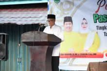 Kepala Disdagperin Kabupaten Bengkalis, Raja Arlingga saat menyampaikan sambutan/hari