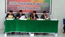 Bawaslu Kabupaten Bengkalis menyidangkan dugaan pelanggaran administrasi Pemilu/hari