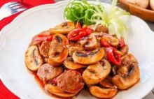 Tumis Jamur Kancing Bumbu Saus Tiram