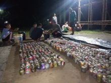 Pemuda Dusun III Desa Pedekik tahun ini turut berpartisipasi mengikuti festival lomba lampu colok /hari