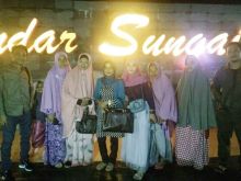 Keluarga Besar MDTW Adz-Dzikra SMPN 1 Mempura ikut berpartisipasi memeriahkan festival letupan bedil /lin