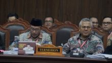 Pihak KPU sebagai termohon dalam sidang gugatan Pilpres 2019 di Mahkamah Konstitusi. Foto: int 