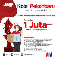 JNE buat lomba selfie bertema HUT Pekanbaru ke 235 (foto/int)