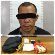 Tersangka sabu yang diamankan Polisi bersama barang bukti/hari