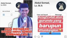 Akun instagram Ustaz Abdul Somad yang baru tumbang (foto/int)