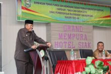 Bupati Siak H Alfedri menyampaikan sambutan/lin