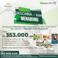 Promo nginap di Hotel Pesonna dapat tabungan emas