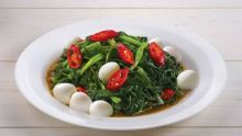 Tumis kangkung telur puyuh