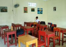 Suasana ruang belajar di SMP Swasta di Bekasi/foto:kompas