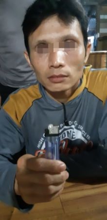 Pujo Sugiono (33) warga Desa Rawa Sekip, Kecamatan Kuala Cenaku, Kabupaten Indragiri Hulu (Inhu) diamankan jajaran Polsek Kuala Cenaku/azi