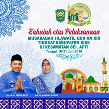 MTQ Kabupaten Siak ke 19 di Sungai Apit, Kabupaten Siak 2019/lin