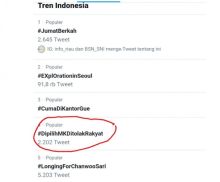 Netizen lambungkan tagar #DipilihMKDitolakRakyat (foto/int)
