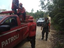 Koramil 05/Kampar Kiri Rutin Patroli Gabungan dan Sosialisasi ke Warga Cegah Karlahut (foto/int)