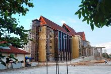 Gedung Mapolda Riau yang baru saat tahap pembangunan gedung utama