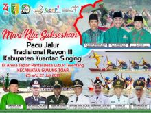 Pacu Jalur Rayon III GUntor akan dimulai besok Kamis 25 Juli 2019/zar