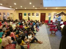 Peringatan Hari Anak Nasional di Unigraha Hotel Unigraha, Pangkalan Kerinci, Pelalawan yang diadakan oleh PT RAPP bekerja sama dengan berbagai pihak./ist