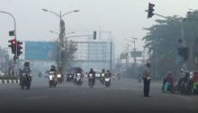 Kabut di Pekanbaru ternyata bukan asap melainkan debu (foto/int)
