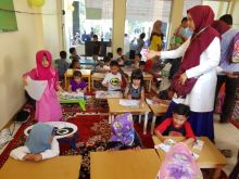 Suasana peringatan hari anak di Kampus UIR