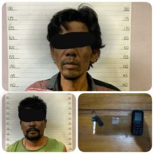 Polisi mengamankan tersangka dan barang bukti/hari