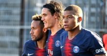 Trio maut PSG, Neymar, Cavani dan Mbappe. 