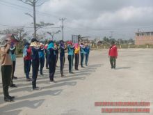 pelatihan Pasukan Pengibar Bendera Sangsaka (Paskibraka) tingkat Kecamatan Keritang./rgo