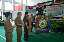 Wakil Bupati Kuansing H. Halim saat membuka acara Forum Kades/zar