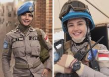 Ima polwan cantik yang sedang bertugas di Republik Afrika Tengah (foto/int)