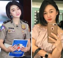 Polwan cantik buat netizen tak jemu memandangnya (foto/int)
