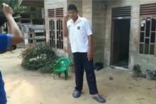 Armenda Jamel, remaja asal Rohil yang jadi buah bibir karena memiliki postur tubuh raksasa. Foto: int 