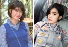 Polwan Puput kecantikannya mempesona netizen (foto/int)