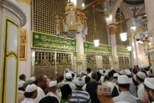 Raudah, tempat di mana jasad Rasulullah SAW dimakamkan. Foto: int 