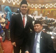 Muhammad Aulia bersama orang tuanya Nurzahedi Tanjung