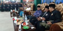Bupati Mursini saat menghadiri acara pengesahan warga baru PSHT cabang Kuantan Singingi/zar