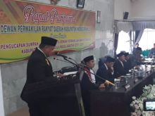 Bupati Inhu H YopiArianto saat menyampaikan sambutan/azi