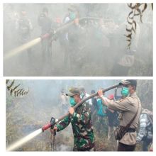 Padamkan Serta Pendinginan Karhutla, 150 Personil Kodim 0303/Bengkalis Dikerahkan