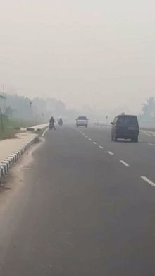 Kondisi kaut asap yang menyelimuti Kuansing/zar