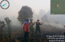 Prajurit Kodim 0303/Bengkalis hingga saat ini masih terus melakukan pendinginan/hari