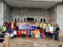Satlantas Polres Indragiri Hilir menggelar bakti sosial di Panti Asuhan Muhammadiyah, Tembilahan, Selasa 17 September 2019. Foto: rgo 
